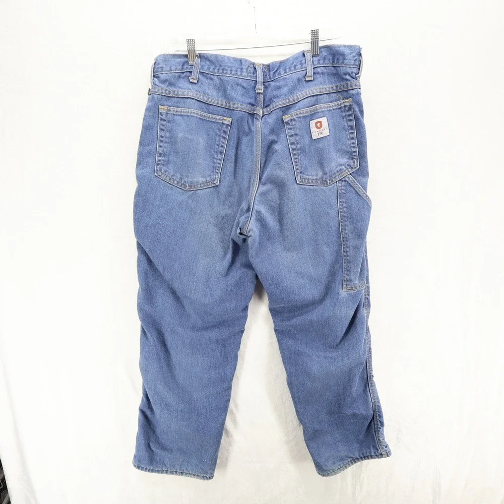 Tyndale FR Flame Resistant Lined Carpenter Jeans Mens 36x30 Blue Made in USA